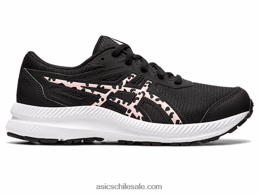 niños Asics competir 8 grado de la escuela R8N4464400 negro/rosa escarchado