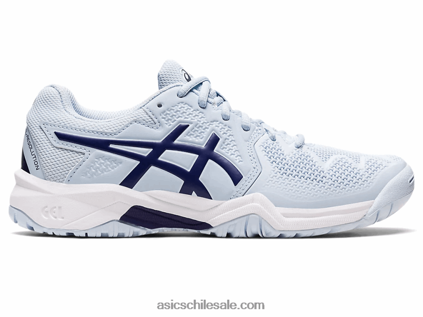 niños Asics escuela de grado 8 de resolución de gel R8N4464441 cielo suave/azul marino