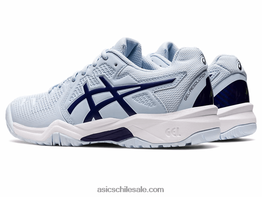 niños Asics escuela de grado 8 de resolución de gel R8N4464441 cielo suave/azul marino