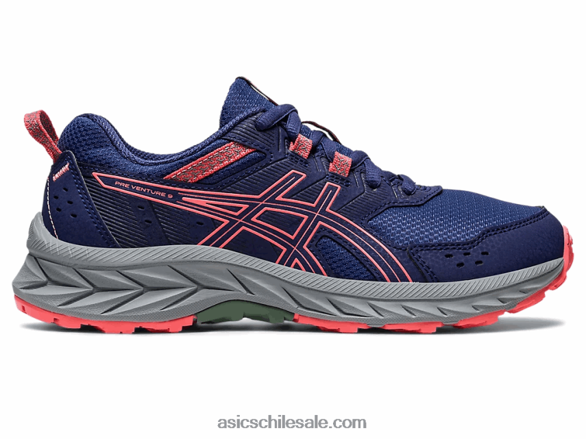 niños Asics escuela gel-venture 9 grado R8N4464220 azul índigo/papaya