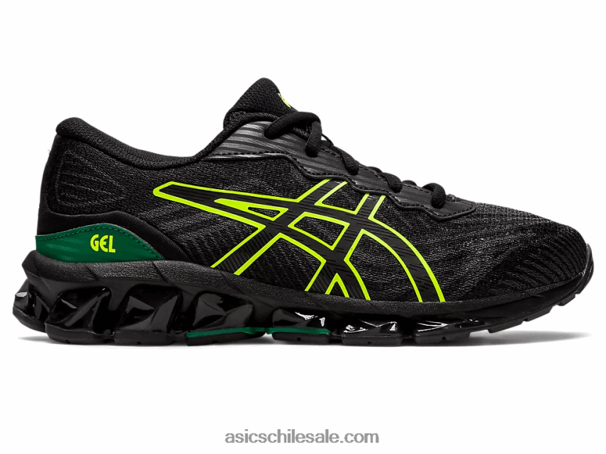 niños Asics escuela primaria gel-quantum 360 vii R8N4464381 negro/amarillo de seguridad