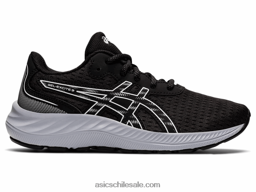 niños Asics gel-excite 9 grado escuela R8N4464466 blanco negro