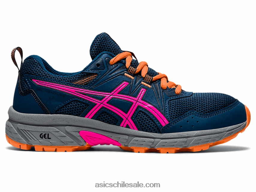 niños Asics gel-ventura 8 escuela primaria R8N4464494 mako azul/rosa glo