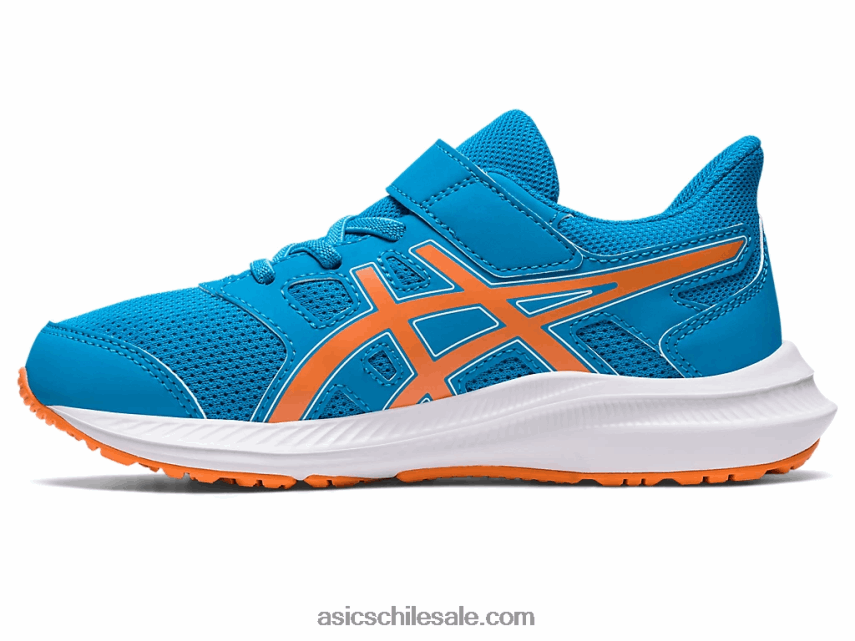niños Asics sacudida 4 preescolar R8N4464261 azul isla/melocotón sol