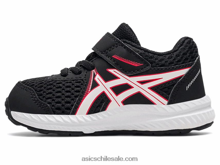 niños Asics competir 7 tamaño del niño R8N4464523 negro/rojo eléctrico