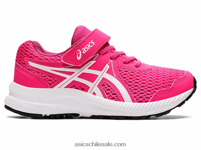niños Asics contend 7 preescolar R8N4464467 rosa brillante/blanco