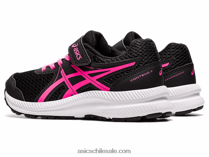 niños Asics contend 7 preescolar R8N4464541 negro/rosa intenso