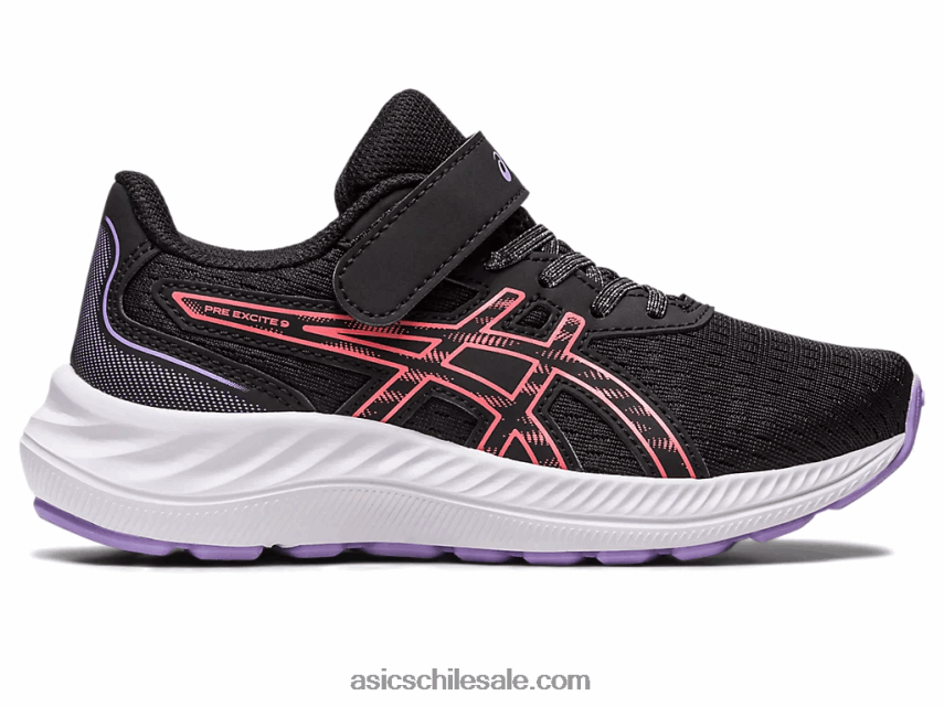 niños Asics preexcite 9 preescolar R8N4464289 negro/papaya