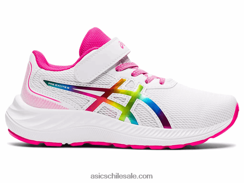 niños Asics preexcite 9 preescolar R8N4464465 brillo blanco/rosa