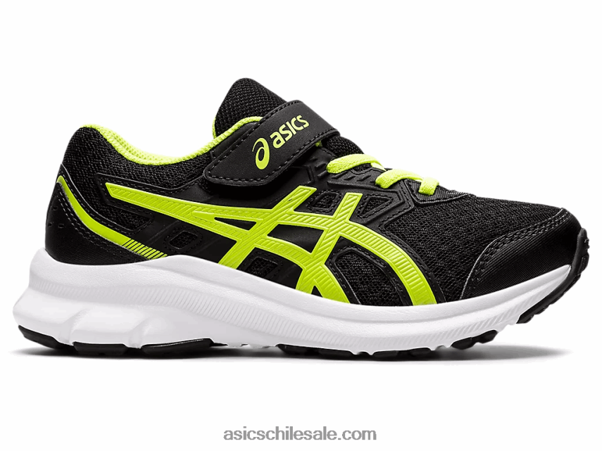 niños Asics sacudida 3 preescolar R8N4464529 negro/verde peligro