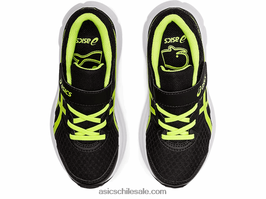 niños Asics sacudida 3 preescolar R8N4464529 negro/verde peligro